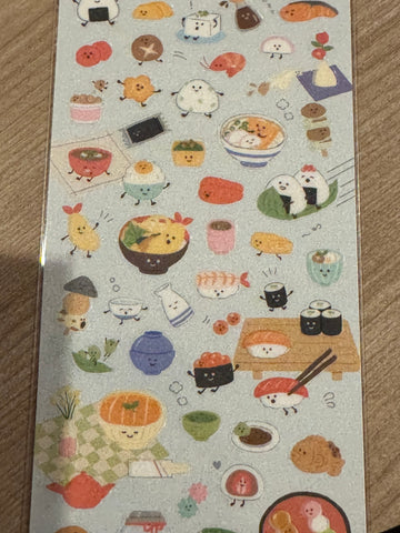 Sticker sheet sushi