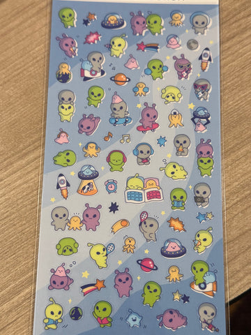 Sticker sheet alien